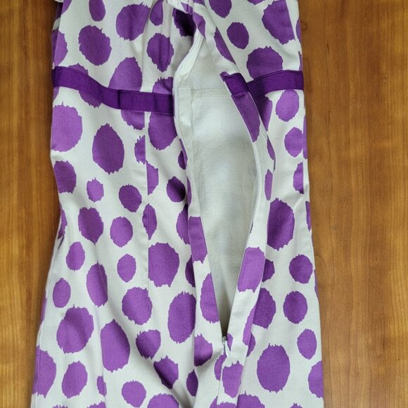 Boden Purple Polka Dot Empire Waist Scoop Neck Dress - 6R - Picture 9 of 12